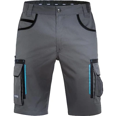Image de Uvex Tune Up Pantalons Courtes de Travail pour Hommes Shorts Cargo Bermuda Multiples Poches,Gris,54