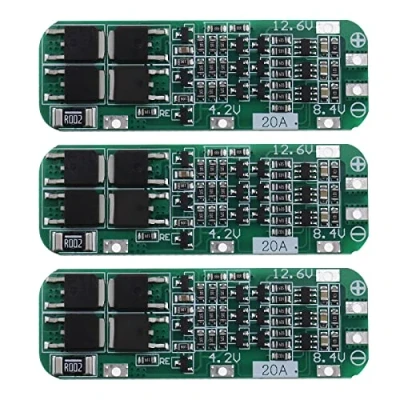 Image de YINETTECH 3X 3S 20A 12.6V 18650 Carte de Protection Batterie au Lithium BMS Li ION Chargeur Module Anti Surcharge/Surdécharge/Surintensité/Protection Contre Courts Circuits