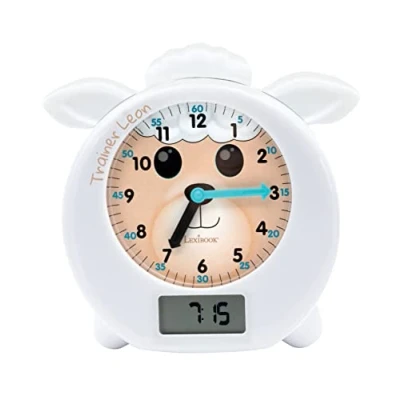 Image de Lexibook RLT010DE Trainer Leon Un Compagnon pour s&#039;endormir, simulateur de lumière Nuit et crépuscule, Compteur d&#039;histoires, Adaptateur Secteur (fourni), Blanc, RLT101DE