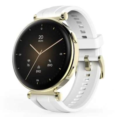 Image de Hama Montre connectée 7000&quot; (Montre Sport, écran AMOLED 1,32&quot;, Fonction Prise d’appels, contrôle Vocal Siri/Google, étanche IP68/3 ATM), dorée