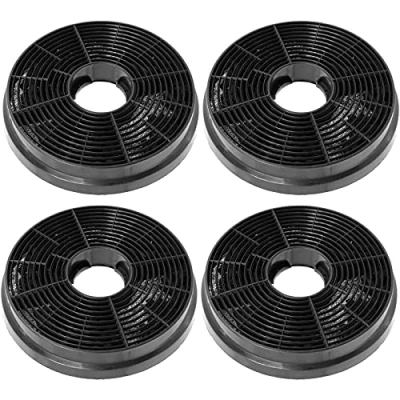 Image de SPARES2GO Lot de 4 filtres à charbon compatibles avec hotte CIARRA CBCB6 CBCB9 CBCS6 CBCS9