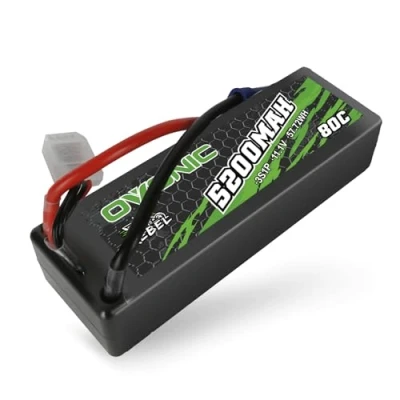 Image de OVONIC Batterie Lipo 3s 5200mAh 80C 11.1V étui Rigide avec connecteur EC5 pour Voiture RC Bateau Camion Buggy équipe Associée Bricolage Passe Temps