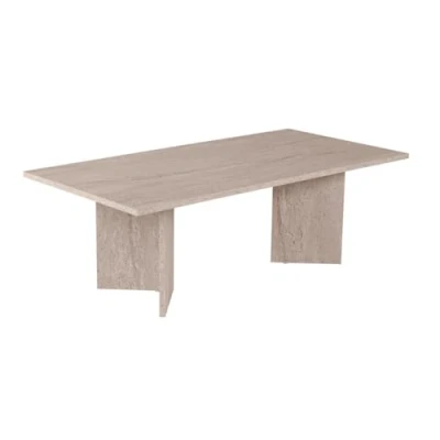 Image de CALICOSY Table basse avec plateau rectangulaire L120 cm SABIN Travertin