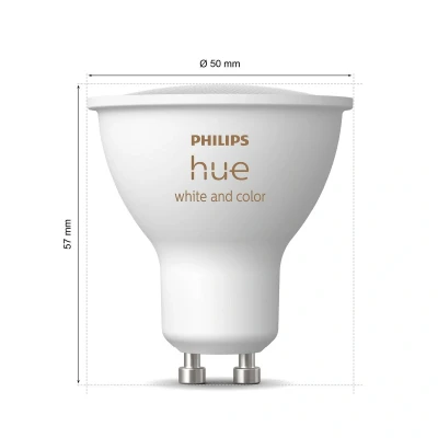 Image de Philips Hue Ampoules LED Connectées White &amp; Color Ambiance GU10 Compatible Bluetooth, pack de 2, fonctionne avec Alexa, Google Assistant et Apple Homekit