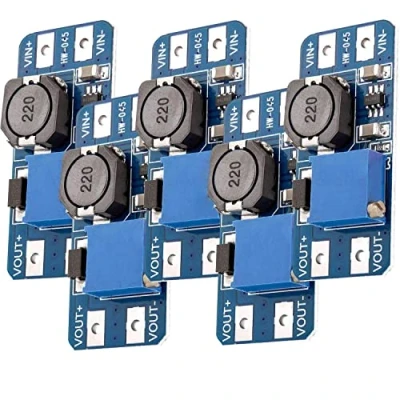 Image de AZDelivery 5 x MT3608 DC Adaptateur d&#039;alimentation Step Up Power Supply Module Compatible avec Arduino incluant Un E Book!