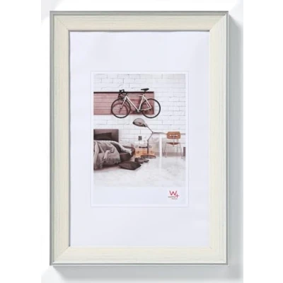 Image de walther design cadre photo crème 40 x 50 cm avec bord extérieur argenté, bohème EN050C