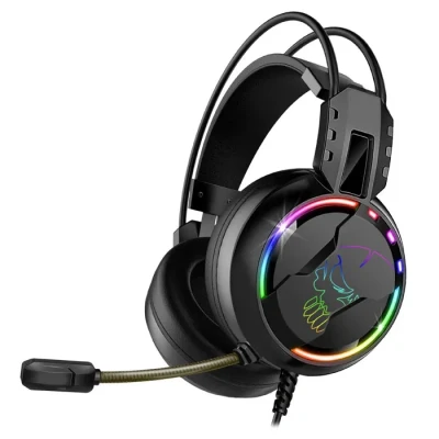 Image de SPIRIT OF Gamer Pro H7 Casque Audio Simili Cuir Microphone Flexible Rétro Eclairage LED RGB Rainbow des Ecouteurs Multiplateforme PC ET CONSOLE