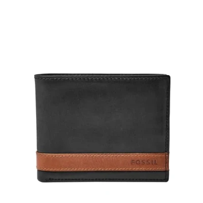 Image de Fossil Portefeuille Quinn en Cuir pour Homme, Noir Flip Id, Taille Unique