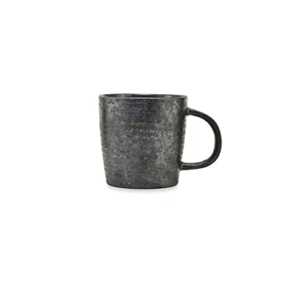 Image de House Doctor Grande Tasse en faïence Pion noir grès pour thé, café et cacao Design danois dans le style scandi large, Pebble