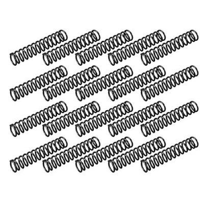 Image de sourcing map Ressort de Compression 1.2mm Fil Diamètre, 10mm OD, 50mm Libre Longueur Acier Extension Noir 20Pcs