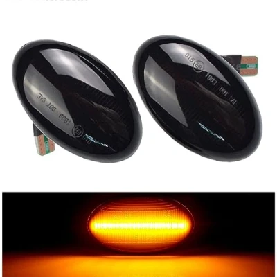 Image de Kakulkomen 2PC LED clignotants latéraux pour Mercedes B Enz S Mart w450 w452 classe a w168 Vito w639 W447 citan w415(jaune)