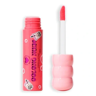 Image de I Heart Revolution, Blush Bubble Tea Lacté et Teinture pour les Lèvres, Hydratante Infusée avec du Thé Vert Matcha Tout en Un le Visage, Oolong Nude