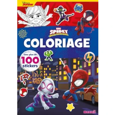 Image de Marvel Spidey et ses amis extraordinaires coloriage avec plus de cent stickers Livre Dès 4 ans