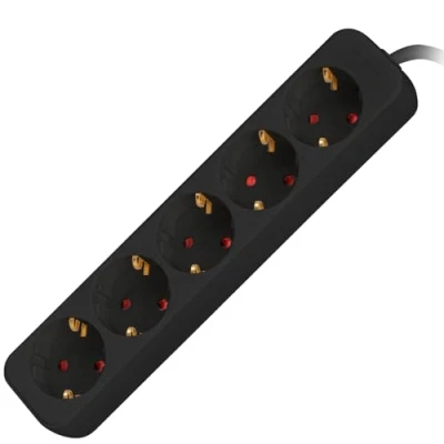 Image de LANBERG Multiprises de Marque modèle 5 Sortie SCHUKO Noir 3M Strip