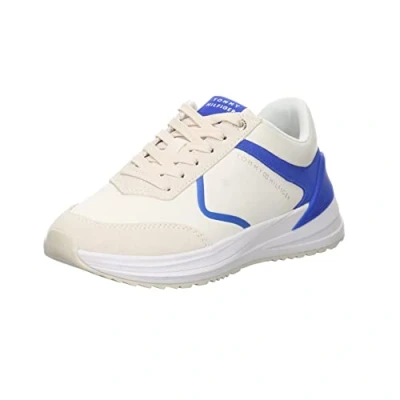 Image de Tommy Hilfiger Baskets De Running Femme Chaussures Sport, Blanc (Ecru), 42 EU