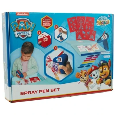 Image de Paw Patrol Spray Pen Set Battery Kit de dibujo aerógrafo para niños pintura con lápices colores y modelos