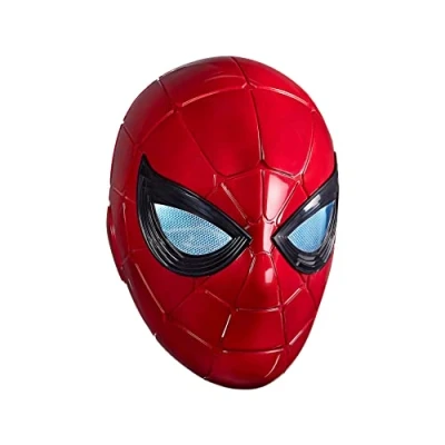 Image de Spider MAN Marvel Legends Series, Casque électronique Iron avec Yeux Lumineux, 6 réglages de luminosité, Ajustable