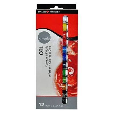 Image de Daler Rowney Simply Set peinture à l&#039;huile 12 tubes 12ml