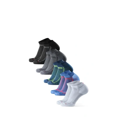 Image de Danish Endurance LONG Distance Running Lowcut 5 PACK Socquettes, Taille: 43 47, Multicolored