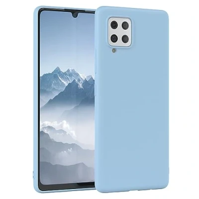 Image de EAZY CASE Coque de Protection En silicone pour Samsung Galaxy A42 5G Bleu Souple Résistant aux chocs Avec l&#039;appareil photo Fine qualité supérieure TPU