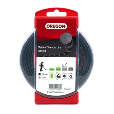 Image de Oregon Nylium Silencio Fil de coupe Rond en Nylon Rechange pour bordure à batterie, Diamètre 2,4 mm, Bobine 15 m (800003)