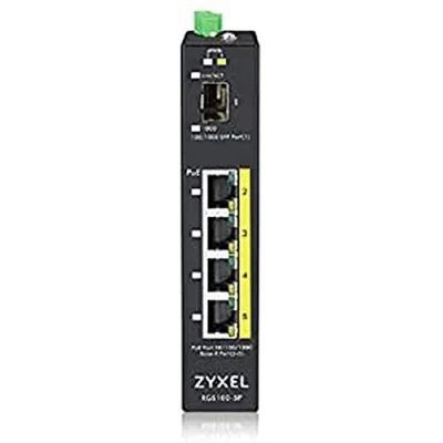 Image de Zyxel RGS100 5P Non géré L2 Gigabit Ethernet (10/100/1000) Connexion Ethernet, supportant l&#039;alimentation via ce port (PoE) Noir Neuf