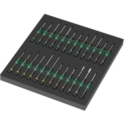 Image de Wera 05150106001 Insert en mousse 9715 jeu de tournevis Kraftform Micro 1, 24 pièces