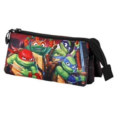 Image de Karactermania Ninja Turtles Ninjas Triple Trousse pour enfants, Taille: One Size, Multicolor