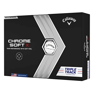 Image de Callaway Chrome Soft X Triple Rail Balles de Golf Mixte, Transparent, L