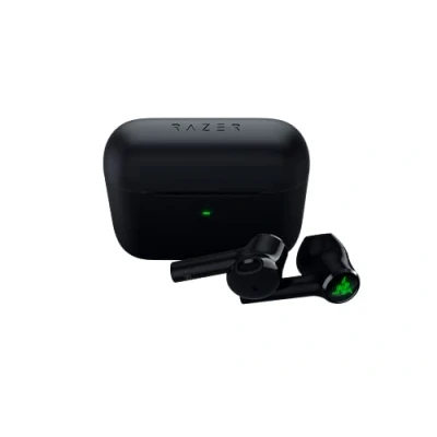 Image de Razer Hammerhead True Wireless (2e Gen) Ecouteurs sans Fil de Basse Latence (Intra auriculaires, Eclairage Chroma RGB, Réduction Active du Bruit ANC, Gaming Mode 60ms) Noir