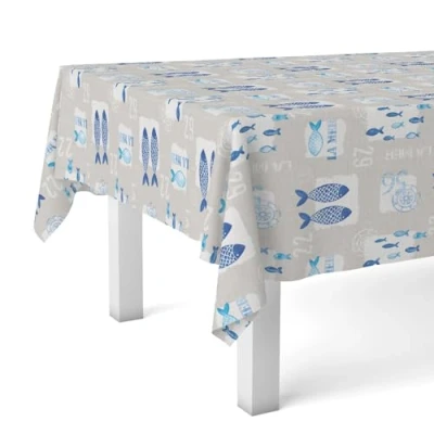 Image de Martina Home Fish Nappe en Toile Cirée Unique 100 x 140 cm