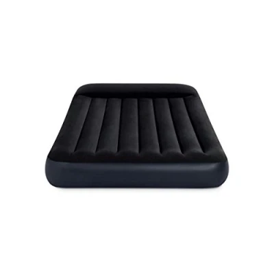 Image de Intex Camping Durabeam Matelas Gonflable Classique pour lit Double Noir 1,37 x 1,1 25 cm