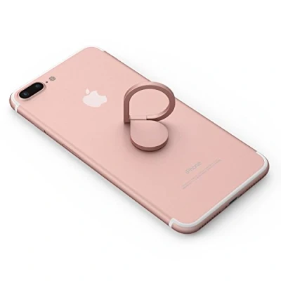 Image de Kronya Porte Doigt pivotant à 360 degrés pour téléphone Support Compatible avec Apple iPhone Samsung Galaxy Modèle MTKAB (Or Rose)