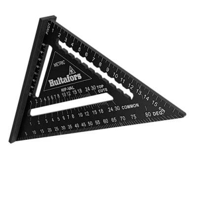 Image de Équerre 5 en 1 180 mm I Hultafors de charpentier, usinage CNC l’aluminium charpentier adaptée au marquage, à la mesure et traçage Avec table conversion 257010