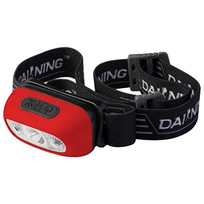 Image de POLY POOL PP3157 Lampe frontale LED de randonnée et d&#039;extérieur rechargeable par USB 3 fonctions avec bandeau élastique, tête inclinable capteur mouvement