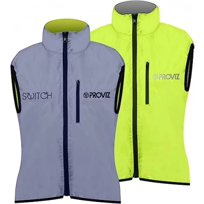 Image de Proviz Switch Gilet de Cyclisme réfléchissant pour Femme Argenté/Jaune, Taille 38, Femme, Reflective, 40