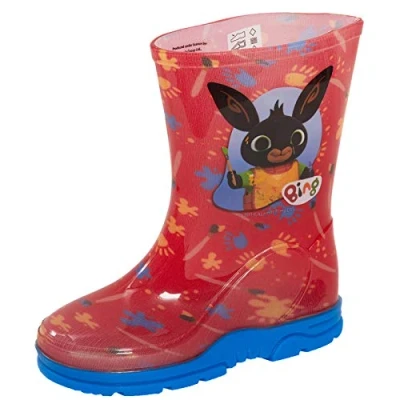 Image de Cbeebies Bing Bunny Bottes en caoutchouc pour garçons et filles Rouge Rouge, 22 EU