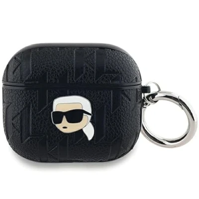 Image de CG Mobile Karl Lagerfeld KLA3PGKIPK Étui pour AirPods 3 Noir Monogramme Head