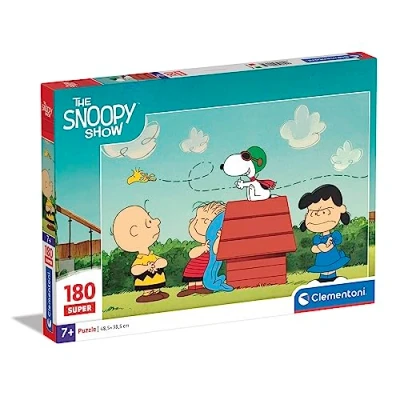 Image de Clementoni 29065 Puzzle Snoopy 180 Pièces Super Jeu Educatif, de Réflexion et Patience Image Qualité 48,5 x 33,5 Cm À Partir 7 ans