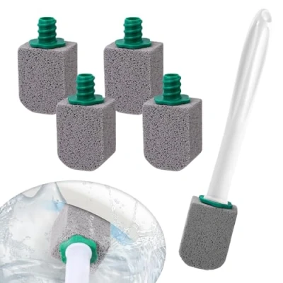 Image de Lot de 5 nettoyants Toilettes en Pierre Ponce avec poignée, pour Ponce, Nettoyage Efficace des Toilettes, piscines