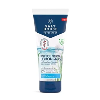 Image de Salthouse Totes Meer Lemongrass Lotion pour le corps à la citronnelle, soin longue durée avec extrait de apaisant et rafraîchissant, 200 ml
