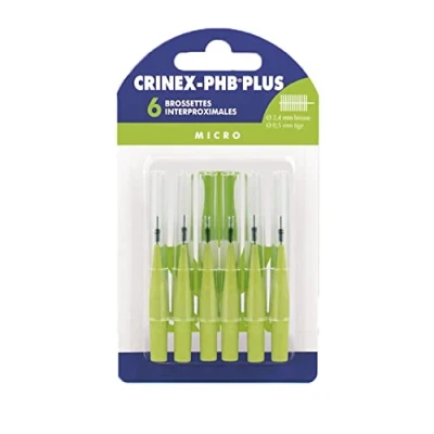 Image de CRINEX Phb Plus Micro Brossette Dentaire Fibres en Tynex Vert 6 Brossettes par Unité