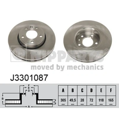 Image de Disque de frein NIPPARTS J3301087