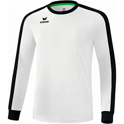 Image de Erima Mixte Enfant Maillot Retro Star Manches Longues, Blanc/Noir, 164 EU