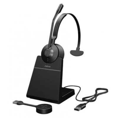 Image de Jabra Engage 55 SE Mono Headset MS, Link 400a DECT Adaptateur USB A, Deskstand, 1,2 m C sur câble Tragetasche, Garantie und Warnung (Sicherheitsbroschüren)