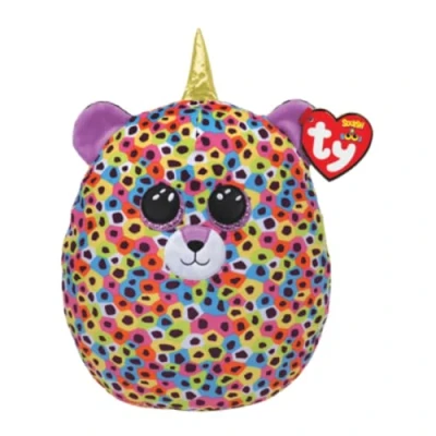 Image de Ty Squish a Boos Coussin Peluche Enfant Giselle le léopard 20cm, TY39288
