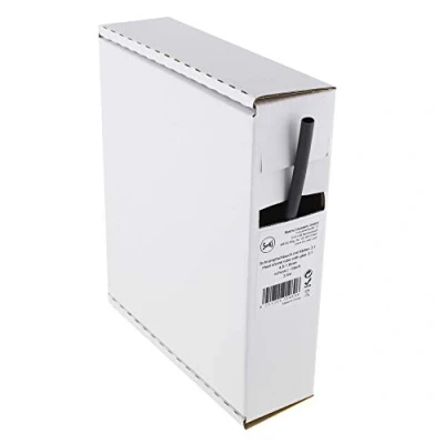 Image de Gaine thermorétractable Noir 3:1 avec Colle, 4,8 à 1,6 mm, 3,5 m Boîte Distributeur