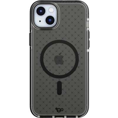 Image de tech21 Evo Check Coque pour iPhone 15 Plus, Compatible avec MagSafe, Étui de téléphone Base, TPU and biodégradable, Smokey/Noir, 15x Militaire Protection des Chutes: 4,9m