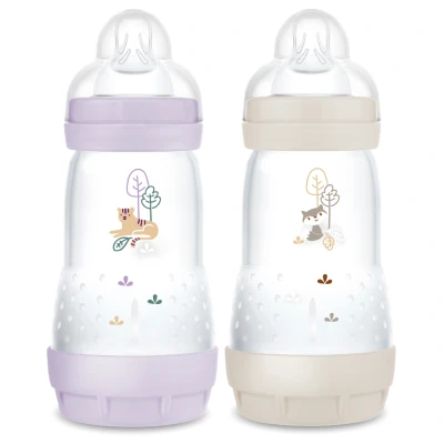Image de Mam Biberon Easy Start / Anti Colique 260ml Lilas + Sable Tétine Débit 2 X2