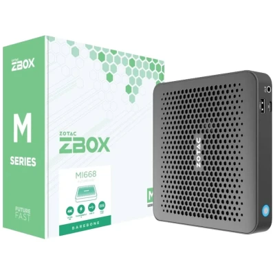 Image de Zotac ZBOX MI668 BE barebone PC/ poste de travail Taille pc 0,64l Noir i7 1360P 2,2 GHz Neuf